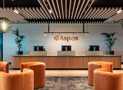 ����ɫ�ʺ�������ʼ����İ칫��װ����ƿռ��������ġ���Aspen